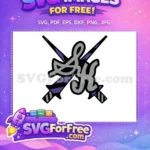 Free Gray Script Free Gray Purple Sport Logos Free SVG - Instant Download