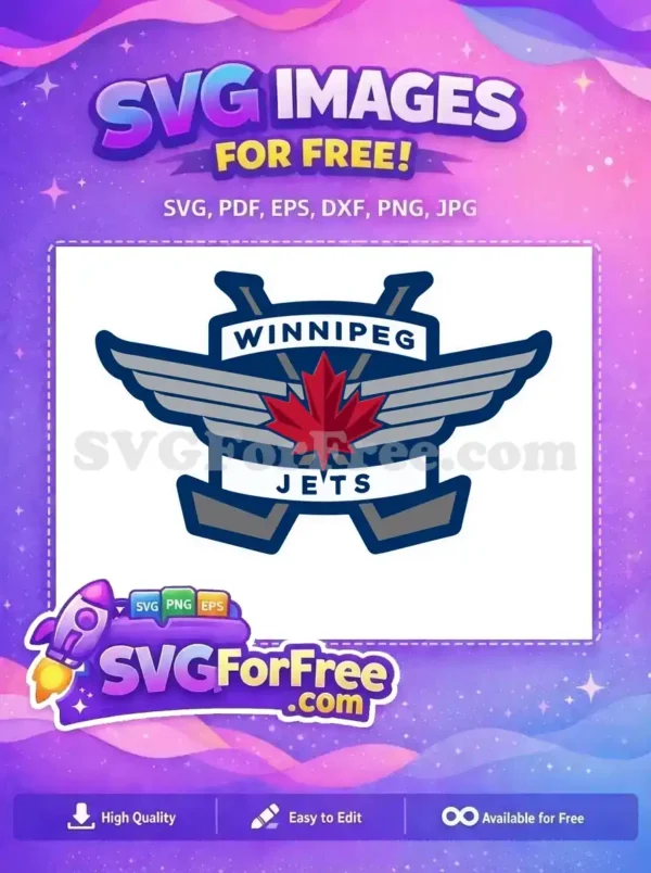 Free Winnipeg Jets Logo Free Maple Leaf NHL Free SVG 2
