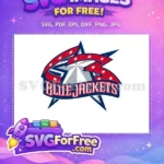 Free Red White Stars Free Blue Jackets Logo Free SVG - Instant Download