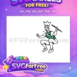 Free Winking Leprechaun Crown Free Green Shamrock Vest Boston Celtics Free SVG - Instant Download