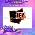 Free Ohio Bengals State Free Heart Sport Logos Free SVG - Instant Download