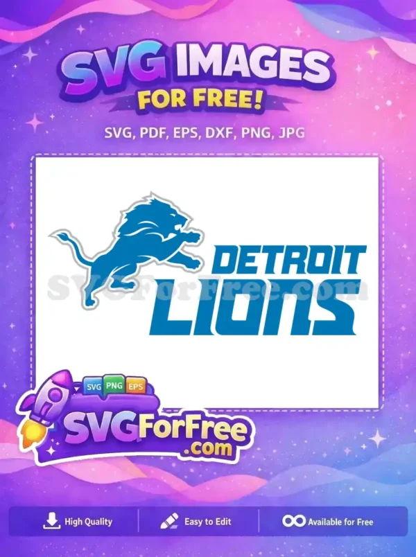 Free Blue Roaring Lion Free Sport Logos Detroit Free SVG
