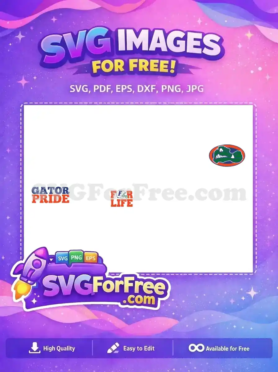 Free Gator Pride Free Gator for Life Sport Free SVG