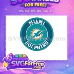 Free Teal Dolphin Free Sport Logos Miami Free SVG - Instant Download