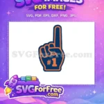 Free Number One Hand Free Sport Logos Free SVG 3 - Instant Download