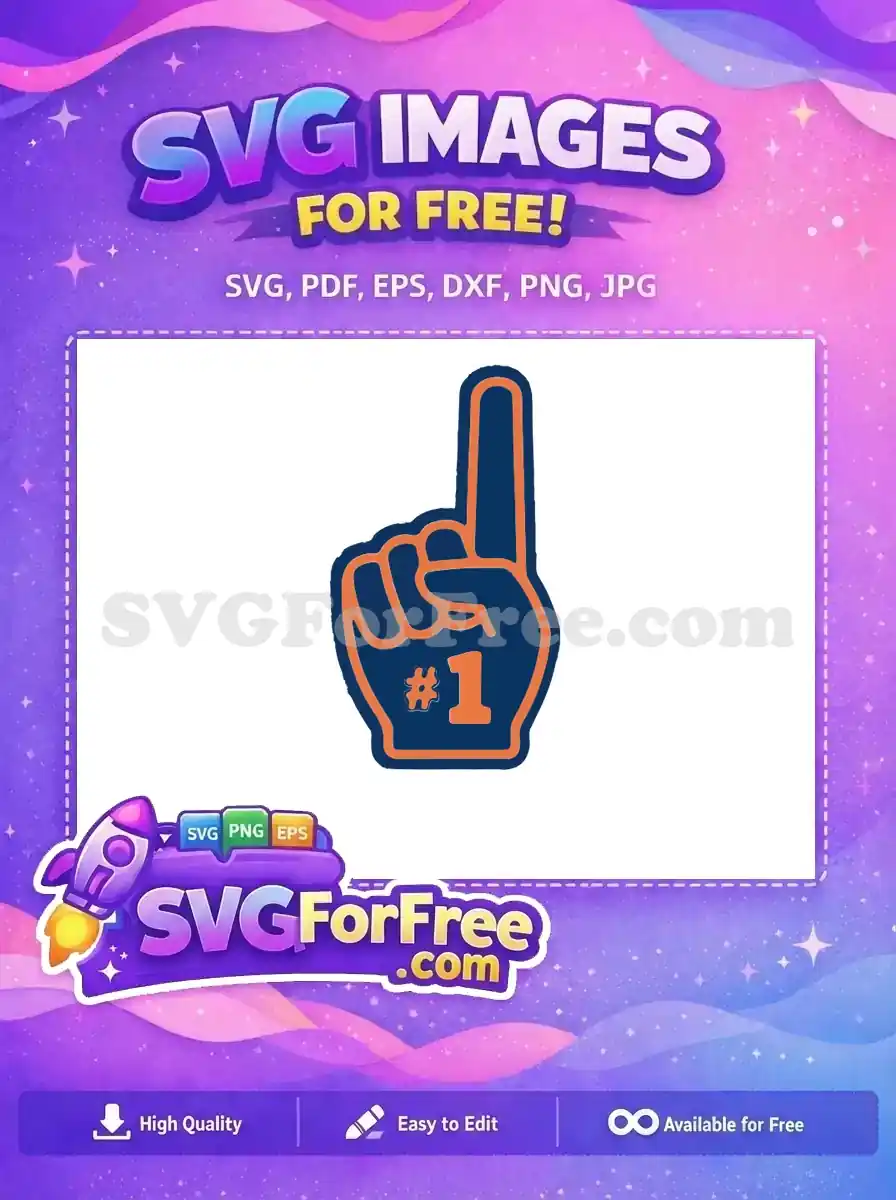 Free Number One Hand Free Sport Logos Free SVG 3