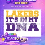 Free Gold Lakers Free Purple DNA Sport Logos Free SVG - Instant Download