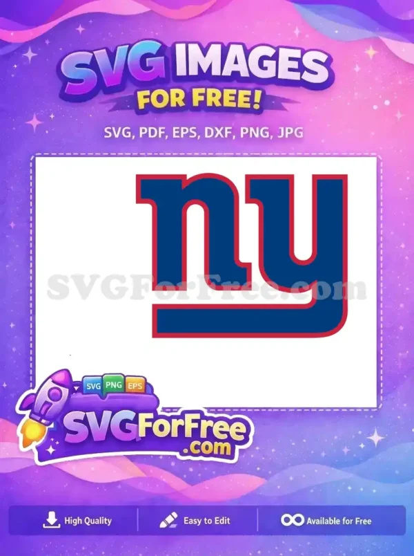 Free Blue NY Free Red Outline Giants Free SVG