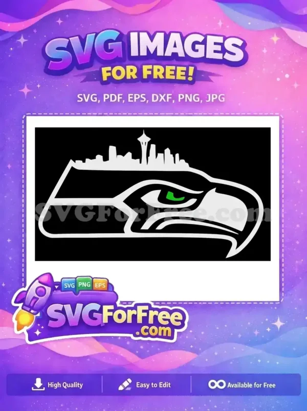 Free Seattle Seahawks Logo Green Eye Free Skyline Sport Free SVG