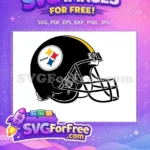 Free Black Helmet Free Steelers Logo Sport Free SVG - Instant Download