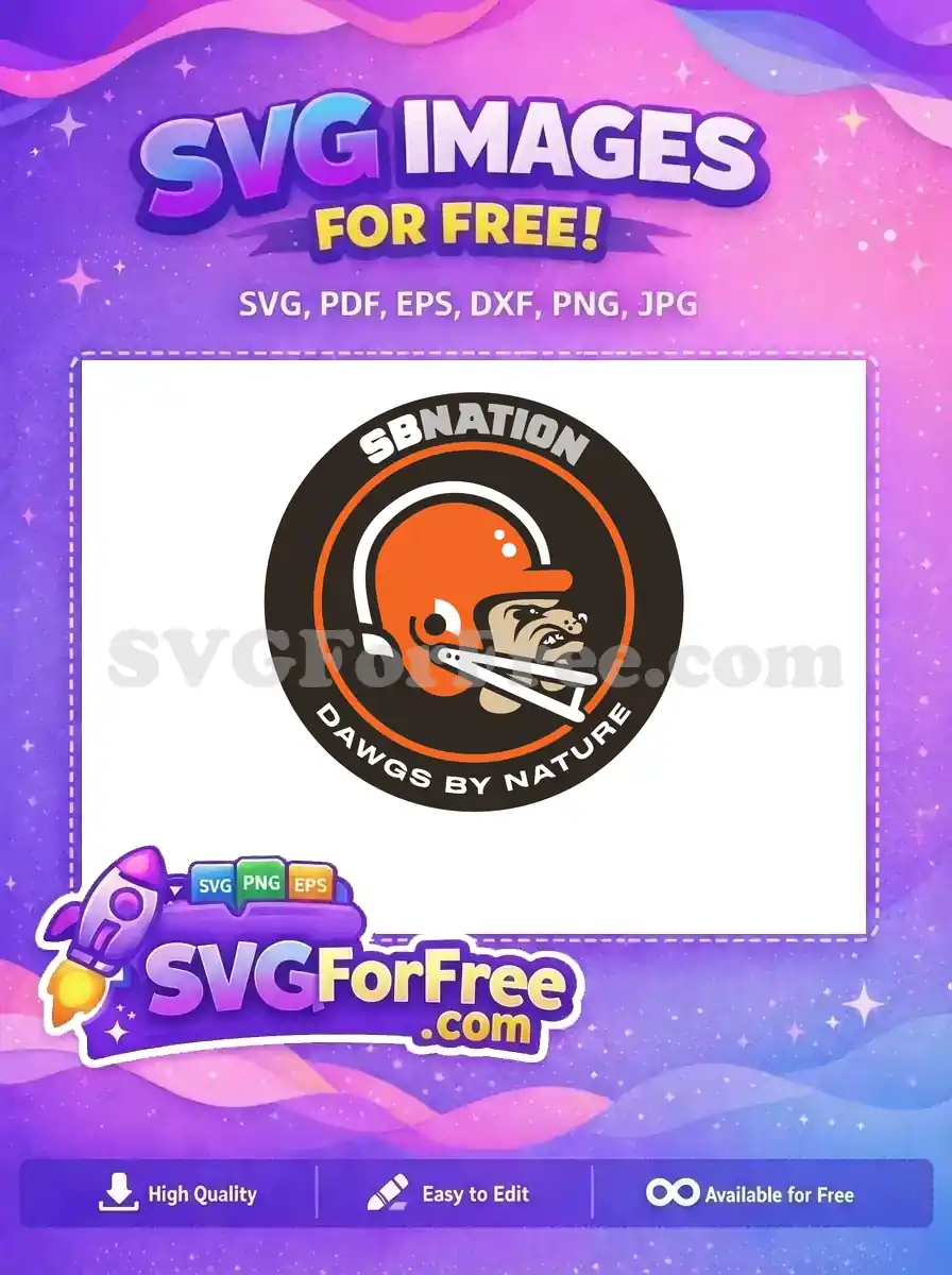 Free Orange Helmet Free Snarling Bulldog Sports Free SVG