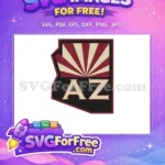 Free Arizona State Maroon Rays Free AZ Sport Logos Free SVG - Instant Download