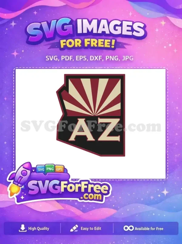 Free Arizona State Maroon Rays Free AZ Sport Logos Free SVG