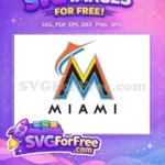 Free Orange Blue Lines Free Miami Marlins Logo Free SVG - Instant Download