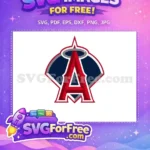 Free Red Letter A Free Navy Background Sport Logos Free SVG - Instant Download