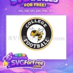 Free Angry Mascot Free Black Yellow College Football Free SVG - Instant Download