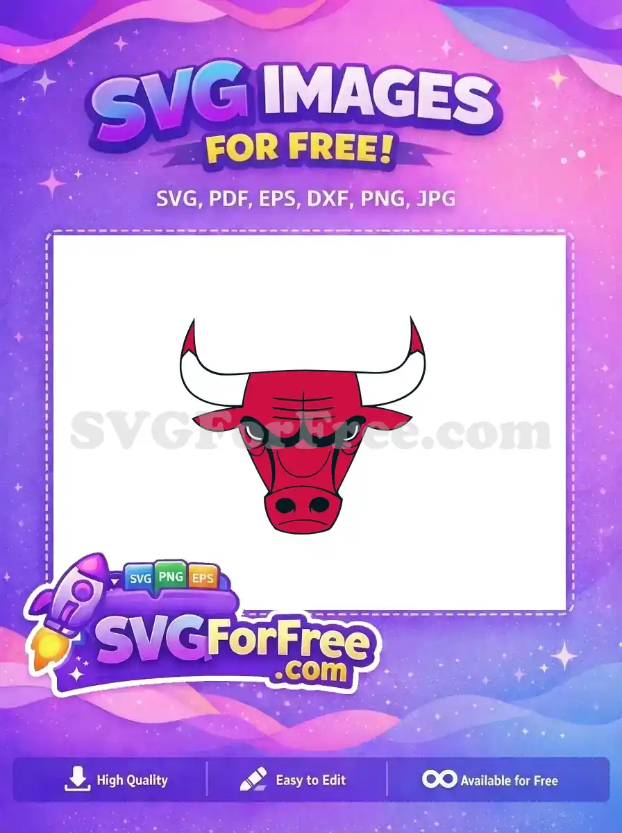 Free Red Angry Bull Free Chicago Bulls Sport Free SVG 1