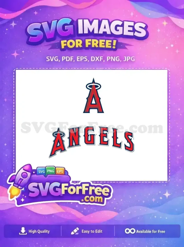 Free Red Outline Free Los Angeles Angels Sport Free SVG