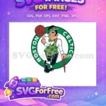 Free Leprechaun Smoking Free Celtics Sport Logos Free SVG - Instant Download