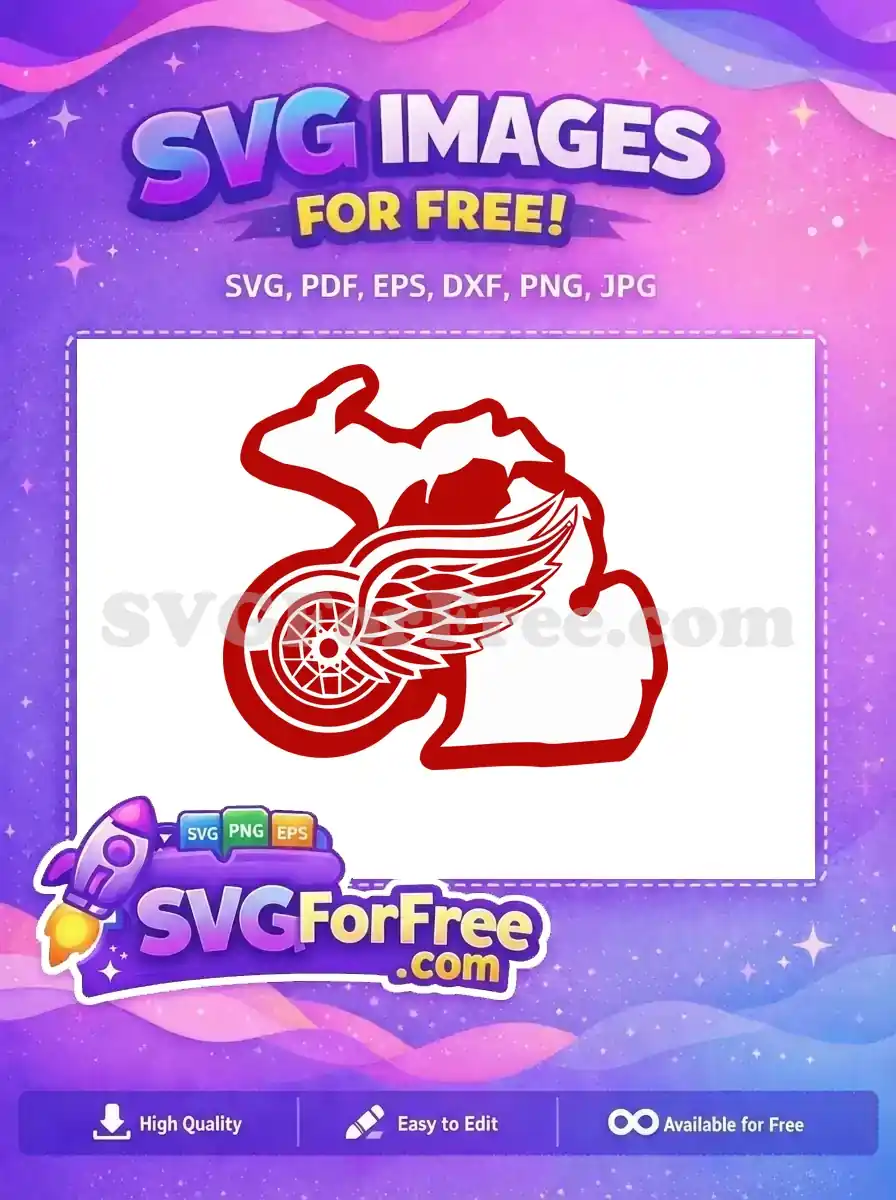 Free Detroit Red Wings Logo Free NHL Hockey Free SVG