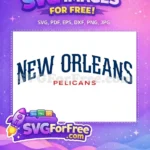 Free Blue New Orleans Free Red Pelicans Free SVG - Instant Download