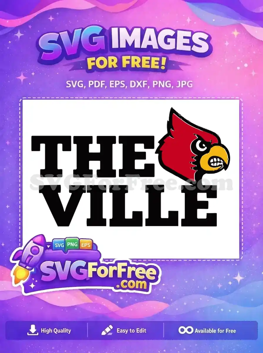 Free Red Cardinal Mascot Free The Ville Sport Free SVG