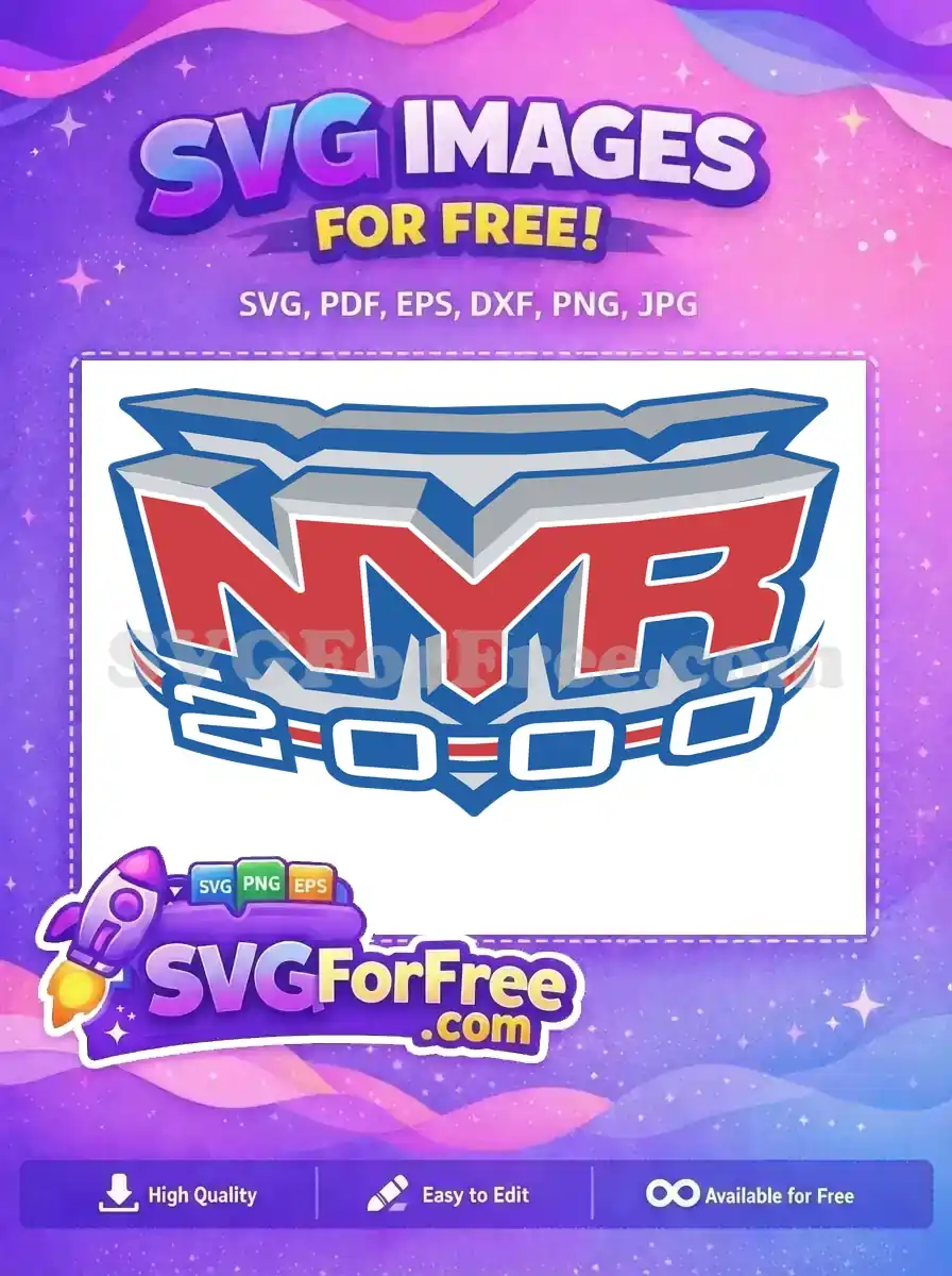 Free NYR Blue Free Red Letters Sport Free SVG