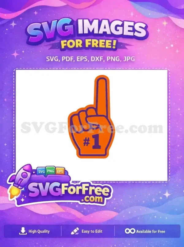 Free Orange Number One Free Sports Logo Free SVG