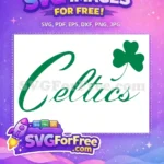 Free Boston Celtics Script Free Shamrock Green Sport Logos Free SVG - Instant Download