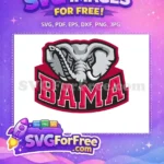 Free Fierce Elephant Free Crimson Bama Sport Free SVG - Instant Download