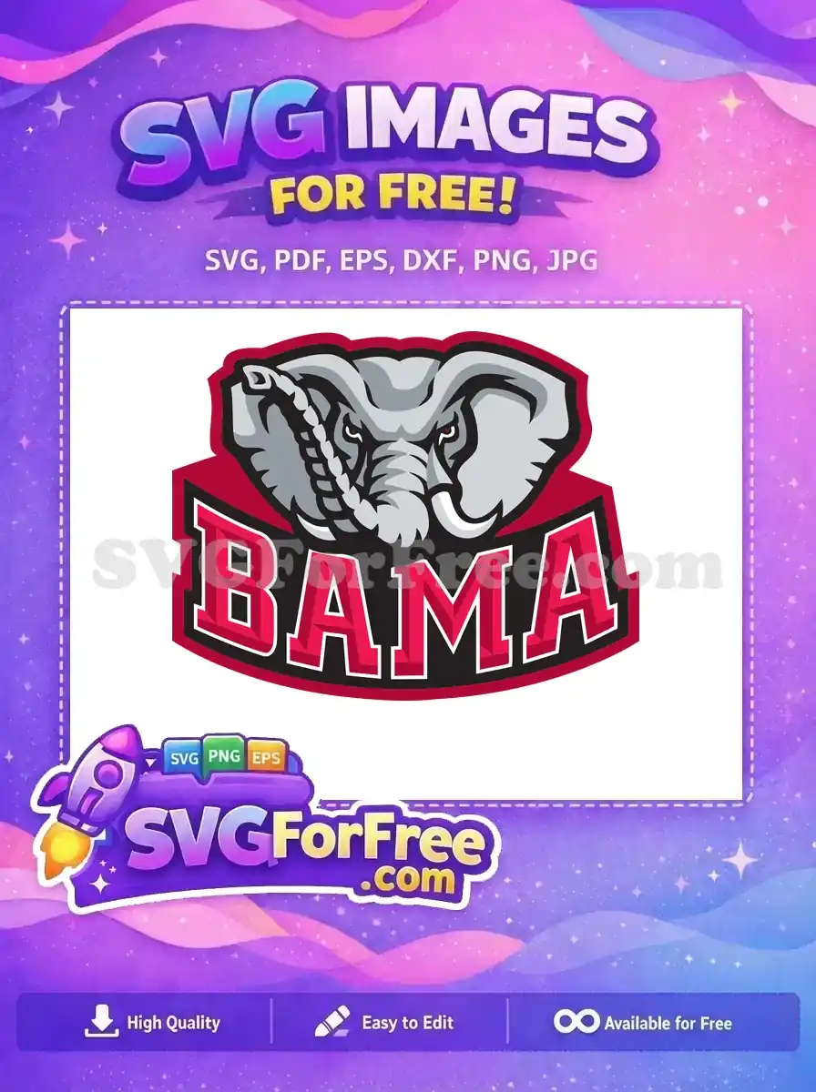 Free Fierce Elephant Free Crimson Bama Sport Free SVG