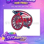 Free Patriotic Cannon Free Sport Logos Columbus Free SVG - Instant Download