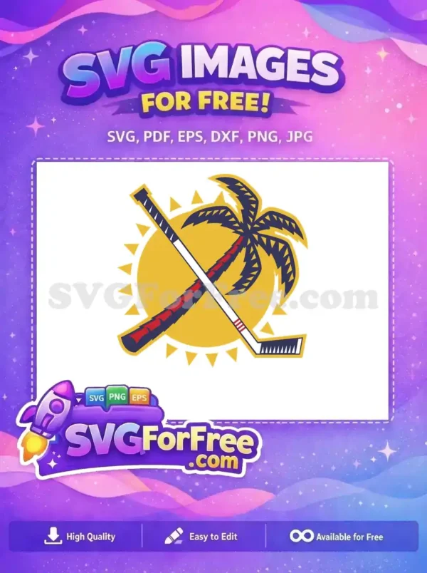 Free Palm Tree Free Hockey Sticks Sports Free SVG