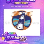 Free Blue Orange Waves Free Lighthouse Sport Logos Free SVG - Instant Download