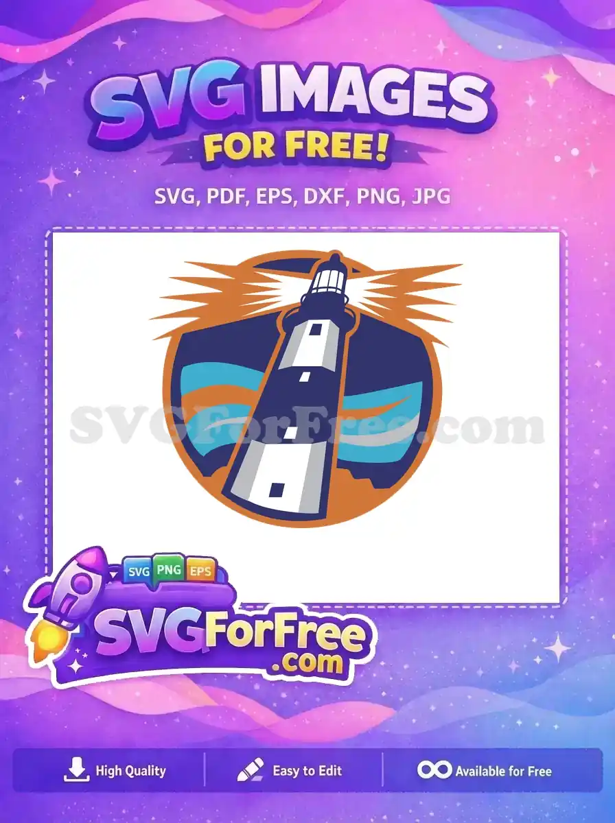 Free Blue Orange Waves Free Lighthouse Sport Logos Free SVG