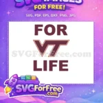 Free Maroon Letters Free VT Logo For Life Free SVG - Instant Download