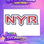 Free NYR Letters Free Bold Outline New York Free SVG - Instant Download