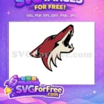 Free Roaring Maroon Wolf Free Sport Logos Arizona Free SVG - Instant Download