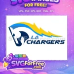 Free Lightning Bolt Free LA Chargers Sport Free SVG - Instant Download