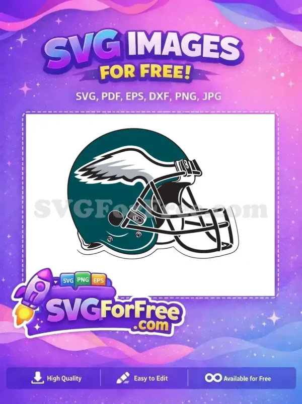 Free Teal Helmet Free Winged Eagles Sport Free SVG