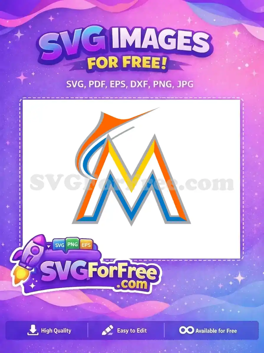 Free Orange Marlin Free Blue Details Sport Logos Free SVG