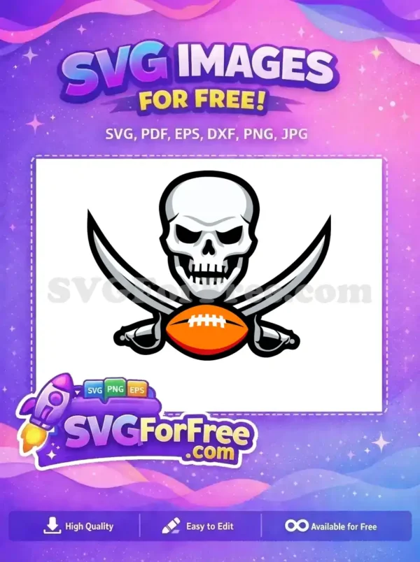Free Skull Swords Free Orange Football Sport Free SVG