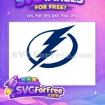 Free Blue Lightning Free Tampa Bay Sport Free SVG - Instant Download