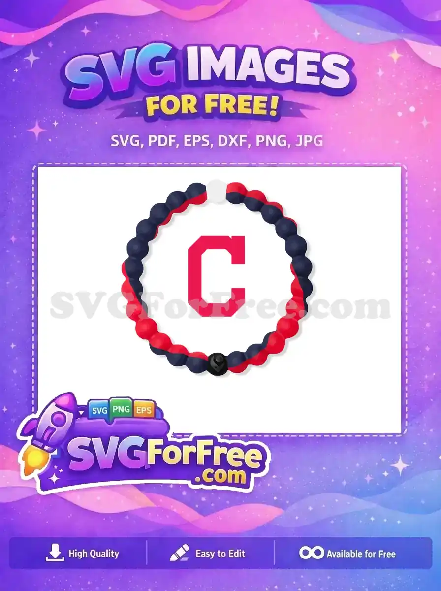 Free Red Letter C Free Beaded Circle Sport Free SVG