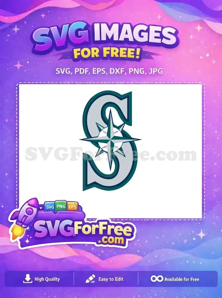 Free Baseball Seams Free Compass Star Seattle Mariners Free SVG