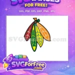 Free Multi-Color Feathers Free Sport Logos NHL Free SVG - Instant Download