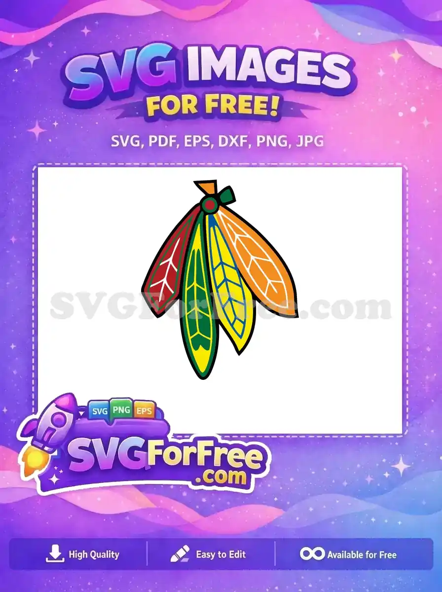 Free Multi-Color Feathers Free Sport Logos NHL Free SVG