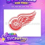 Free Red Wings Logo Free NHL Hockey Sport Free SVG 2 - Instant Download