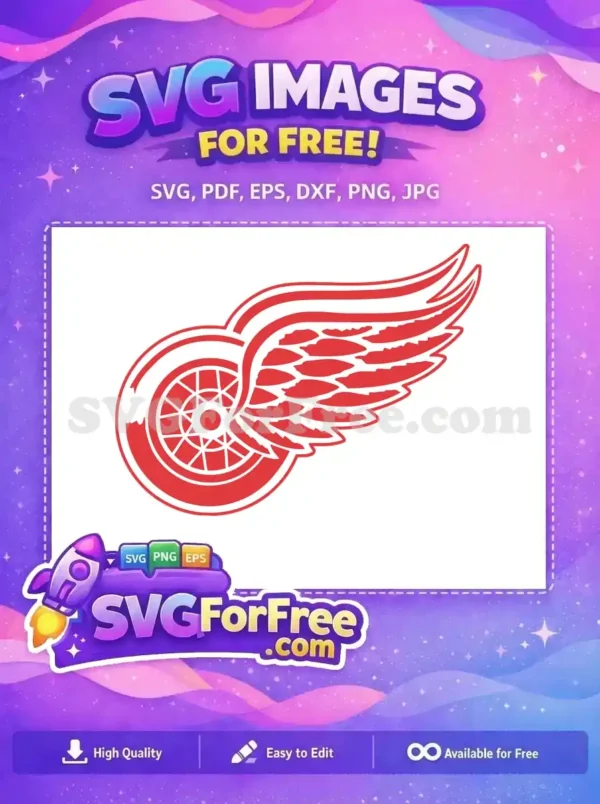 Free Red Wings Logo Free NHL Hockey Sport Free SVG 2