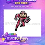 Free Scarlet Gray Mascot Free Ohio State Sport Free SVG - Instant Download